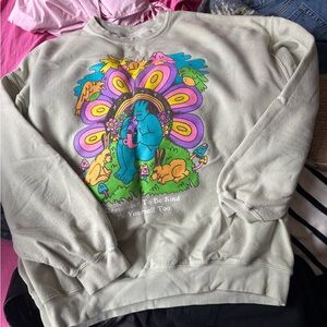 Graphic Print Sweatshirt - Green